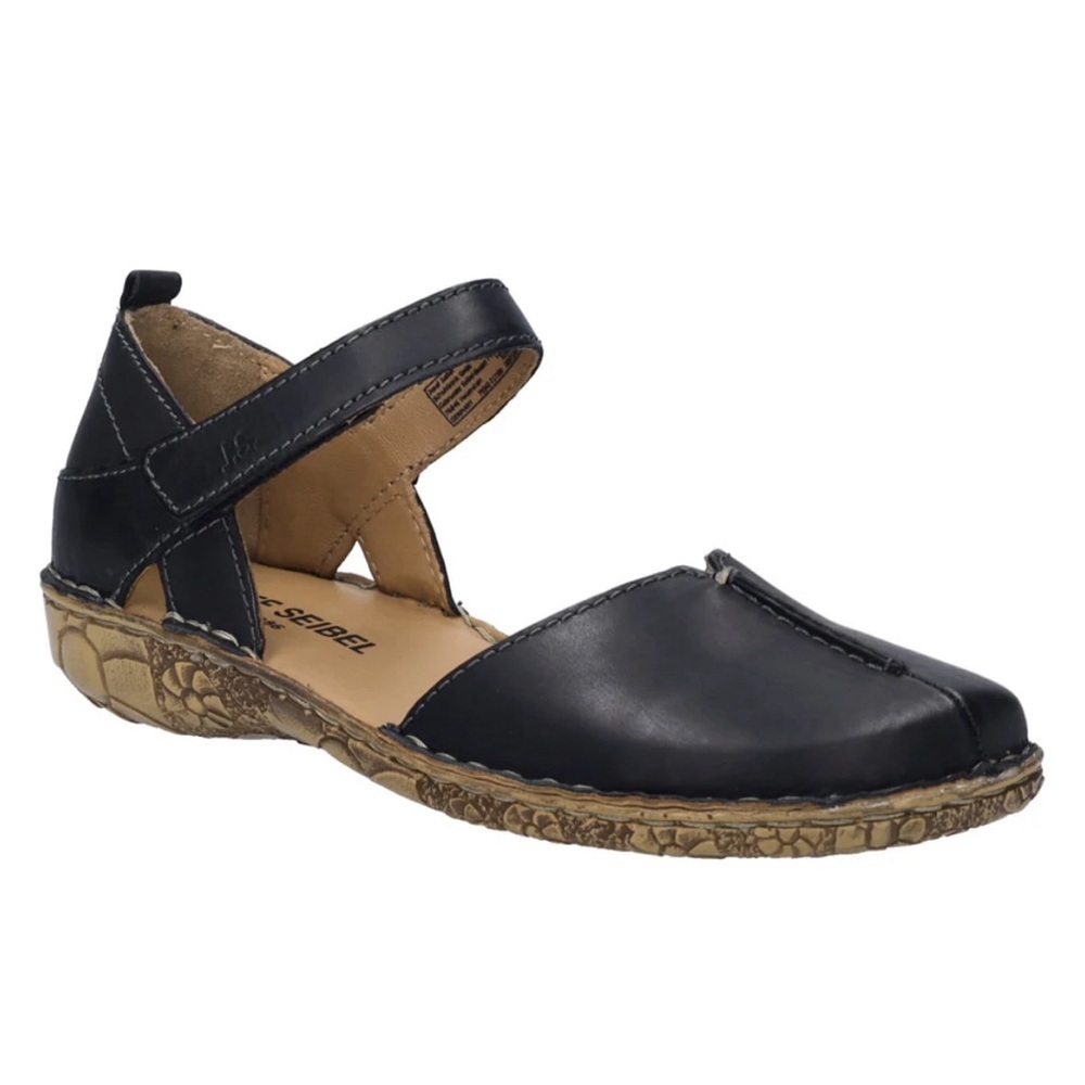 Josef Seibel Rosalie Black Comfort Shoe size 41 Black 100% Leather
